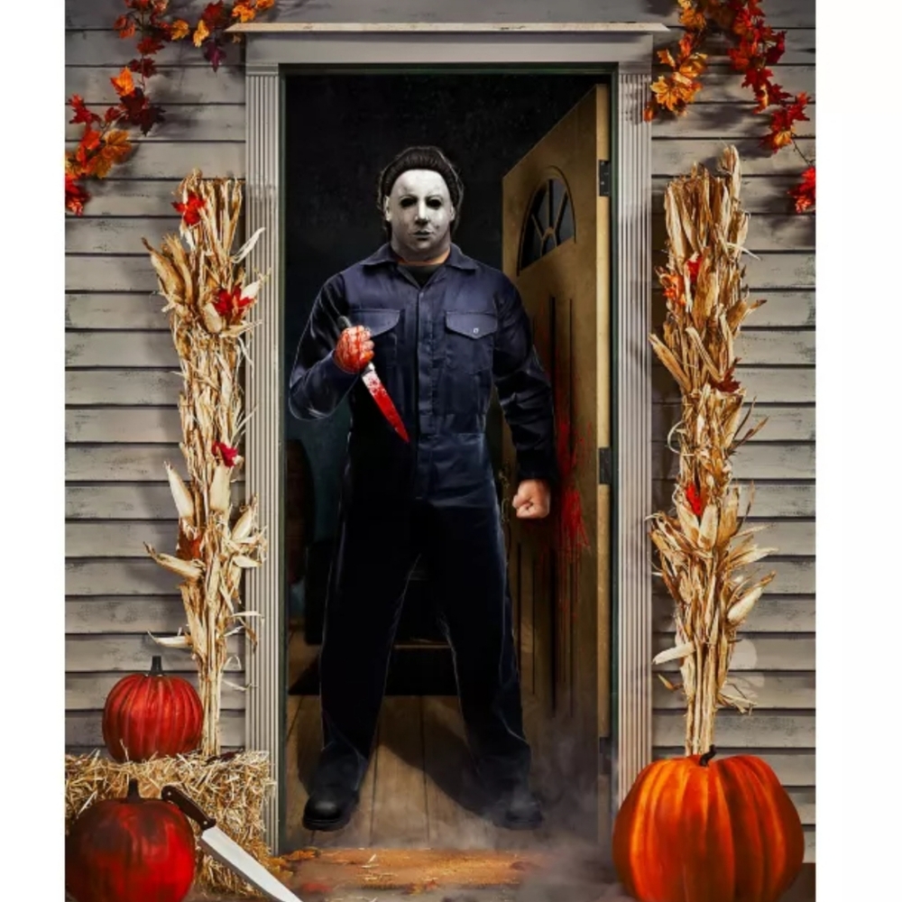 Michael Myers HALLOWEEN Decor Door Cover New Fast Ship!